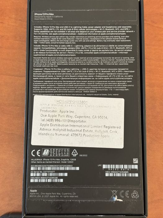 iPhone 13 Pro Max 128 gb IMPECABIL fullbox
