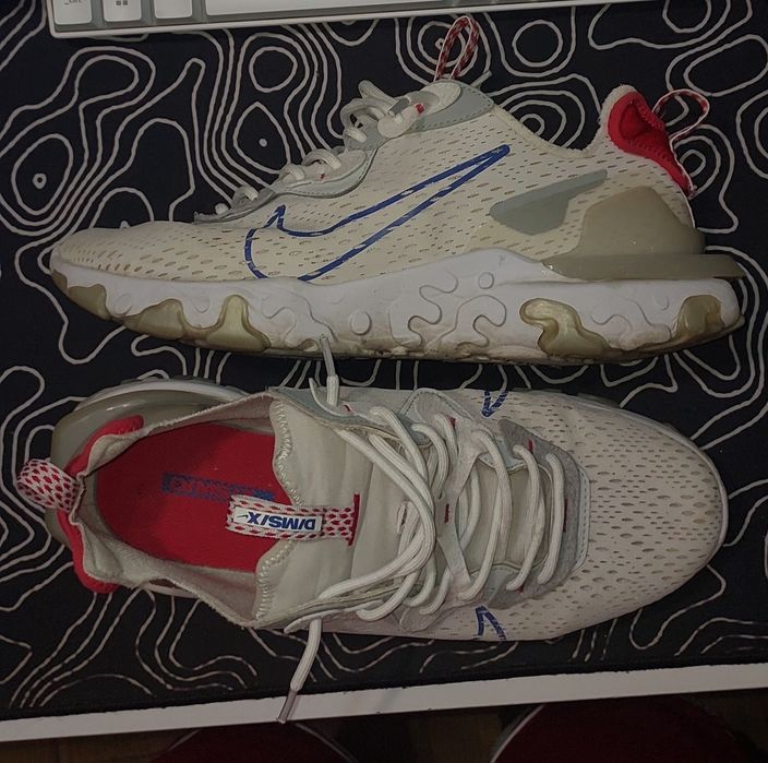 REACT VISION - Sneakers low - white/ game royal/pure platinum