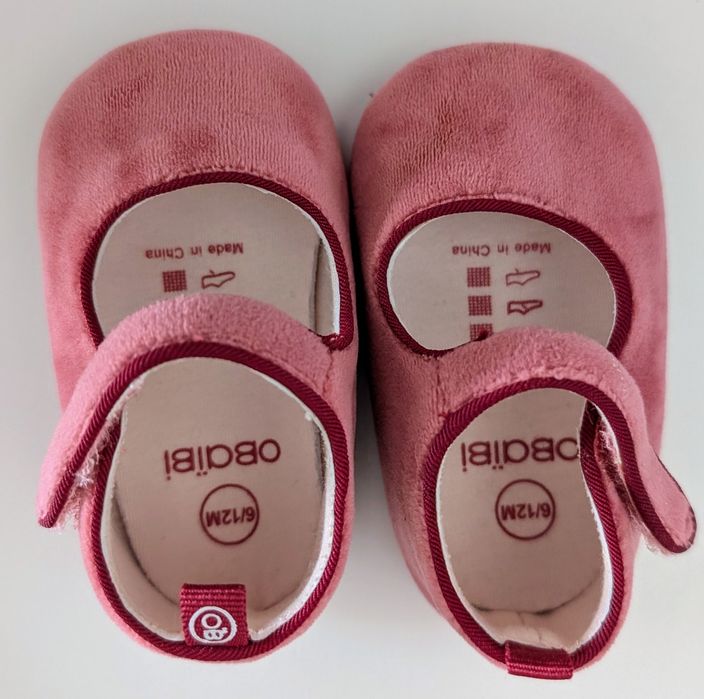 Чисто нови бебешки пантофки Obaibi, 6-12 мес.