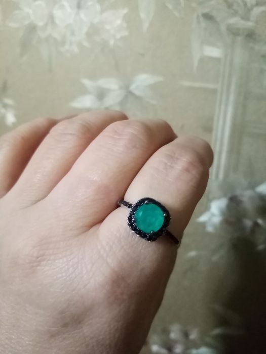 Серебряное кольцо с агатом  размер 19,5