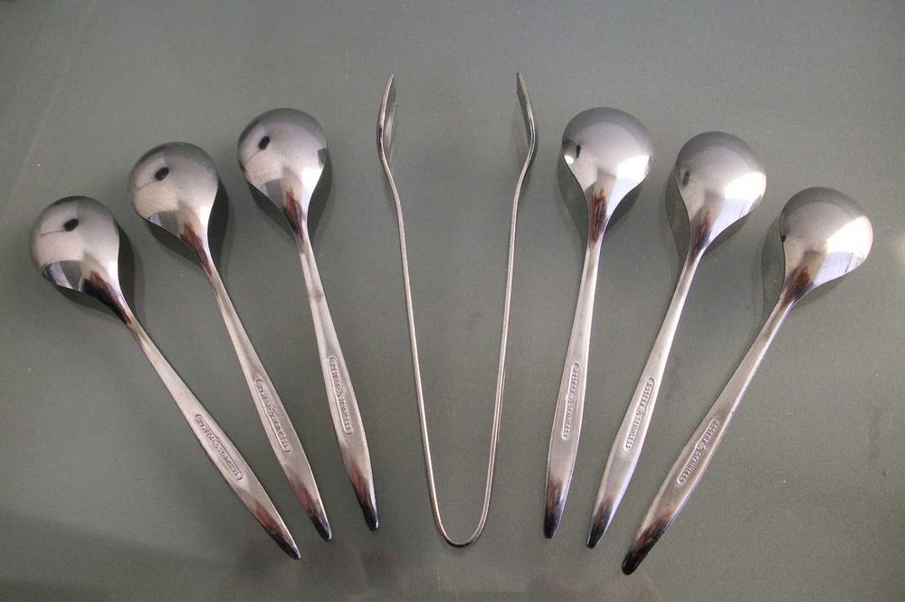 Лъжици лъжички за кафе и щипка Rostex