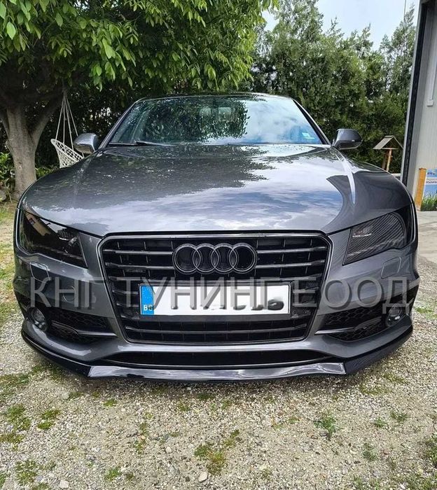 Преден лип спойлер за ауди а7 с лайн / audi a7 s line lip spoiler / добавка за предна броня / нож
