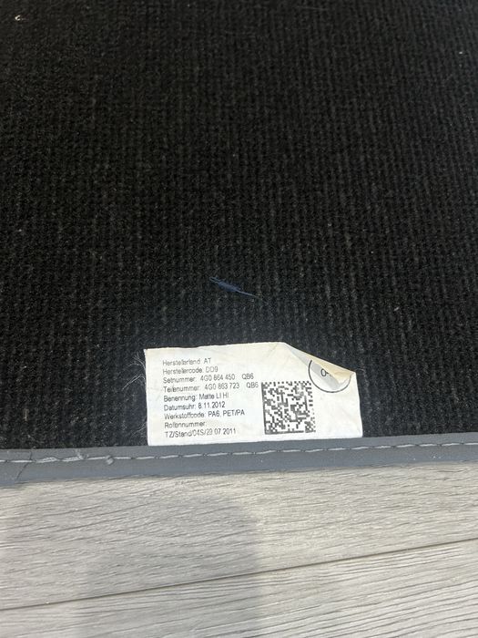 Covorase Audi A6 C7 2012-2018 originale