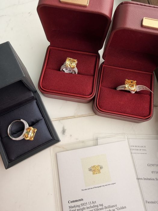 Кольца с выращенными алмазами сапфир бриллиант