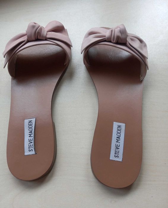 Steve Madden - Розови чехли от набук, размер 39