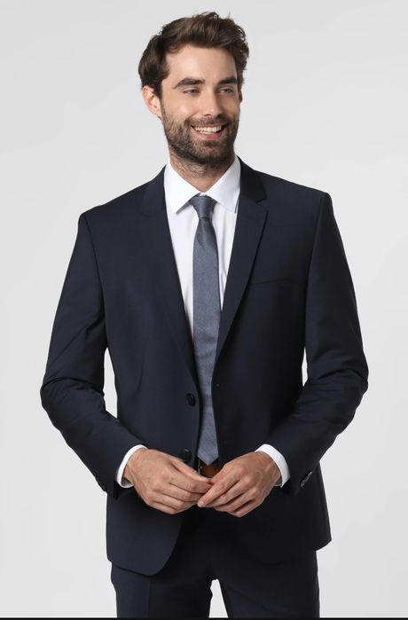 Sacou lână Hugo  Boss Bleumarin nou 56