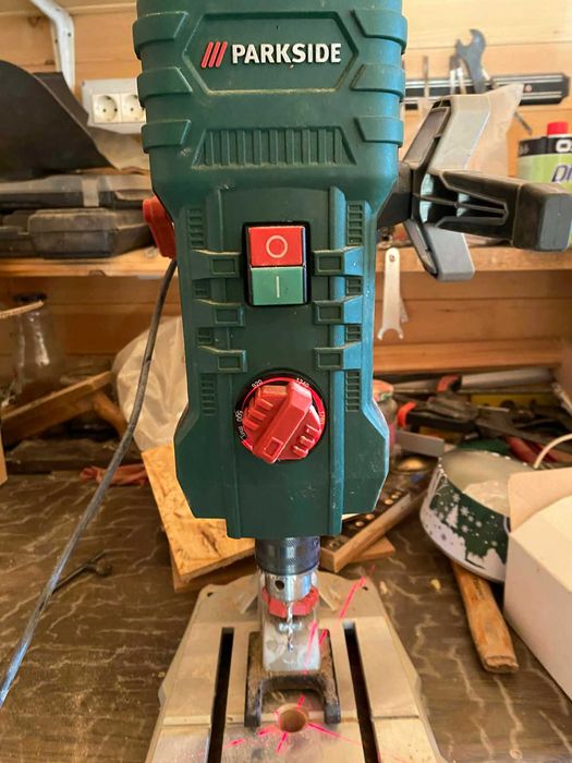 Masina de gaurit cu coloana  si banzic Parkside pret pe bucata