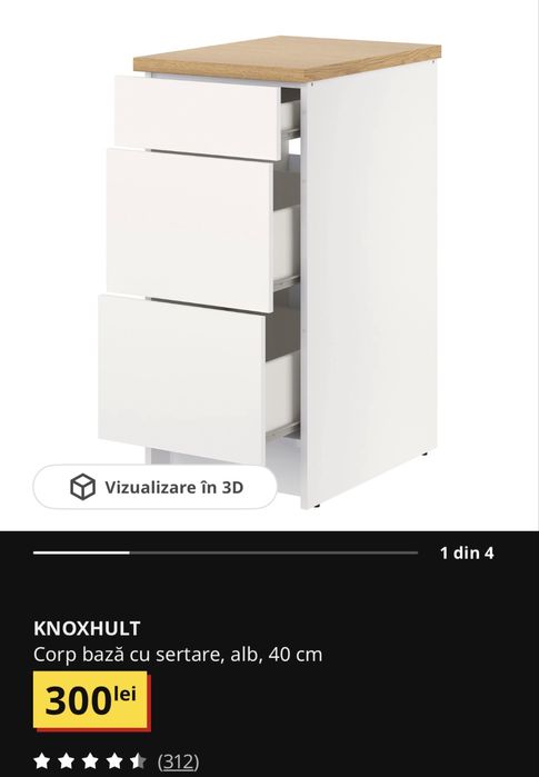 Dulap bucătărie cu sertare IKEA - KNOXHULT