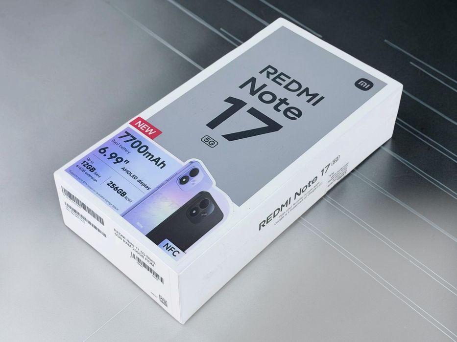 НОВ! Xiaomi Redmi Note 17 5G 256GB 6RAM Black 2г. Гаранция!