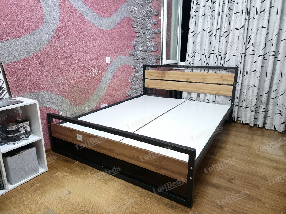 Кровать двуспальная и односпальная ГРАНТ в стиле Лофт loft