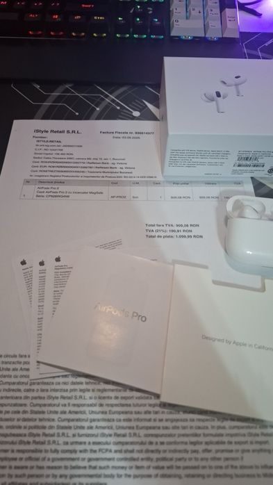 AirPods pro 2 utilizate, factură