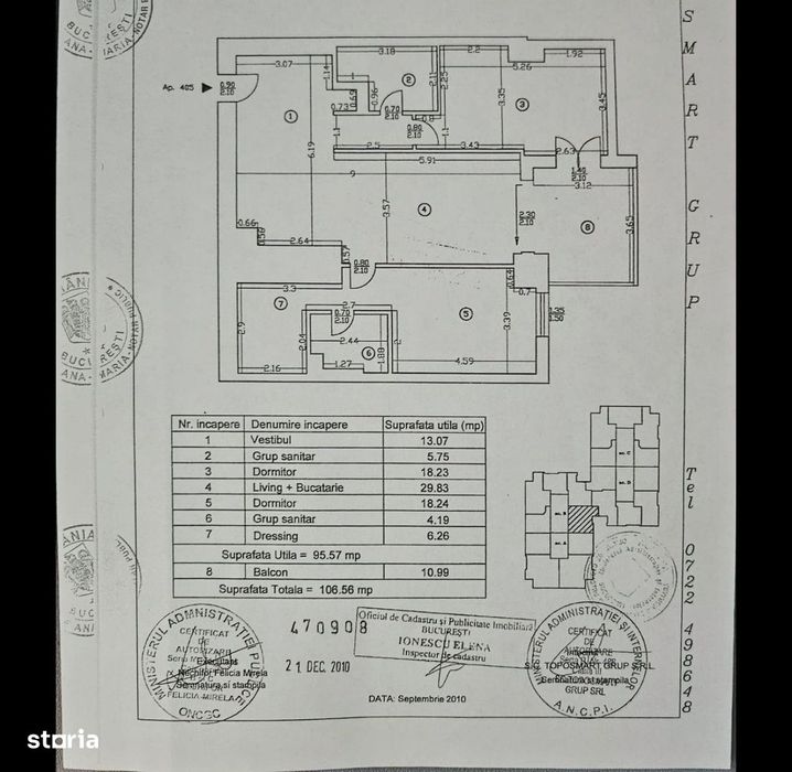 Apartament de 3 Camera Upground de Vanzare