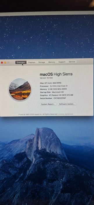 Apple iMac "27"– Intel Core i3 / 8GB RAM / 2TB HDD !