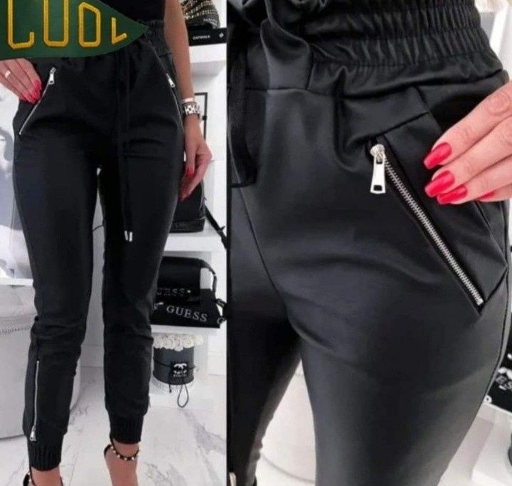 Pantaloni sport/fermoare metalice, import Italia