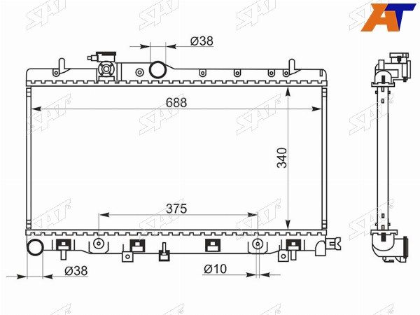Радиатор Subaru Impreza