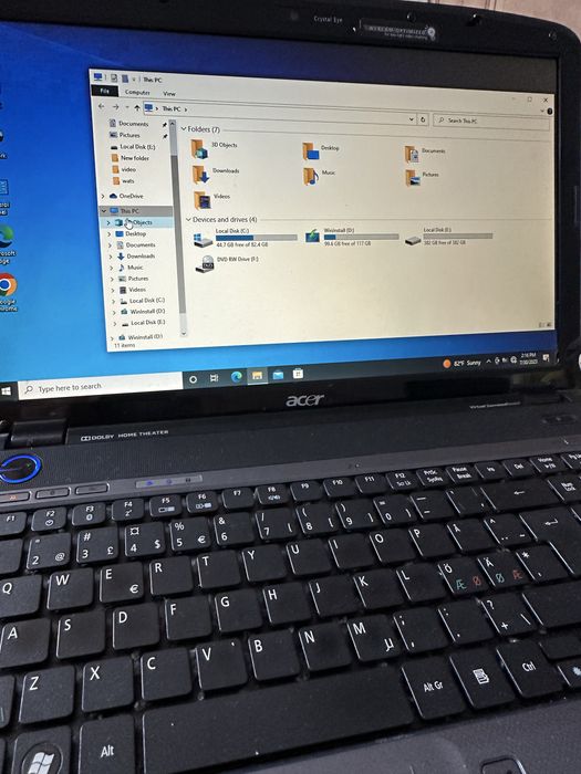 Laptop acer “functional “ 5gb ram 500gb hdd