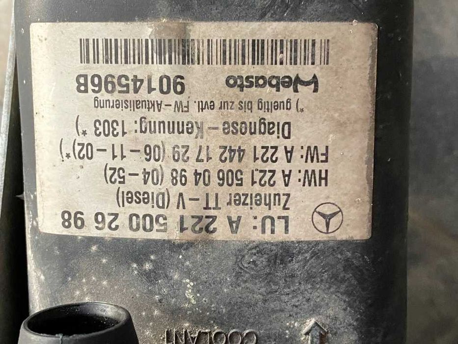 Pompa Webasto incalzire auxiliara A2215002698 Mercedes W221 S320 S500