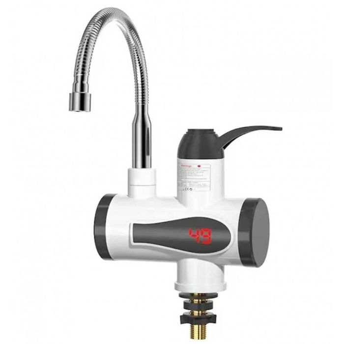 Проточен бойлер с дисплей 3000W–Монтаж  плот/стена,твърд/гъвкав чучур