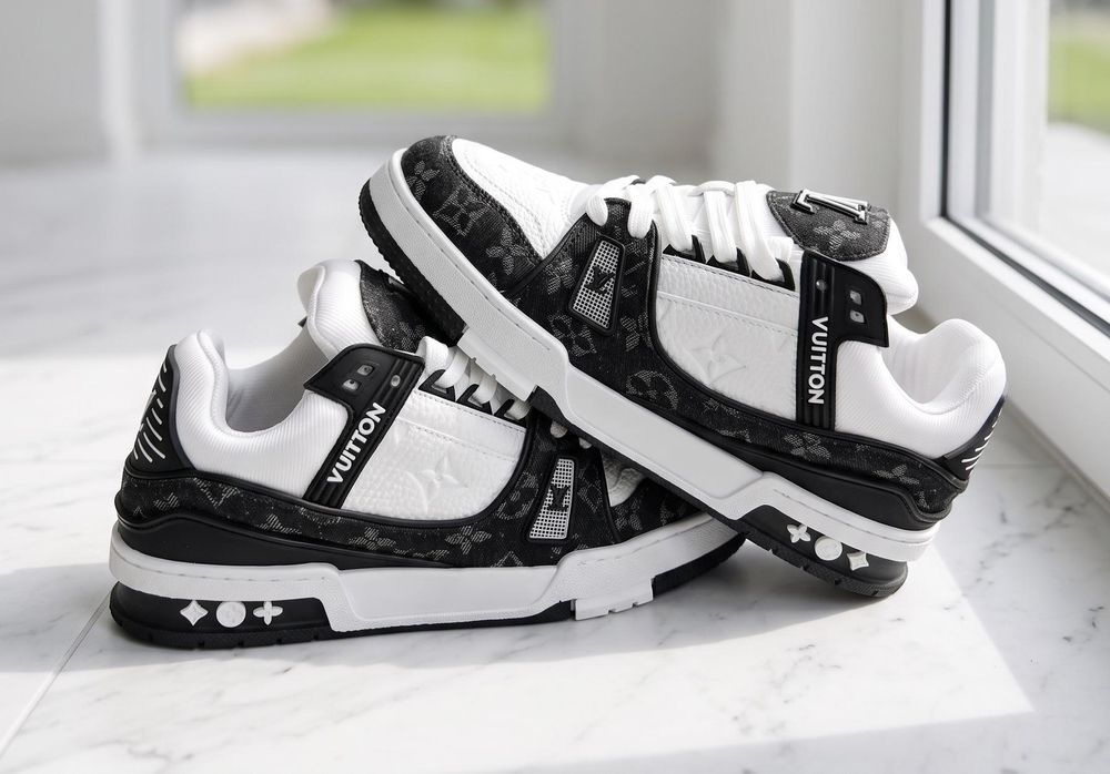 Adidasi LV Trainer Negru Alb - Calitate Premium
