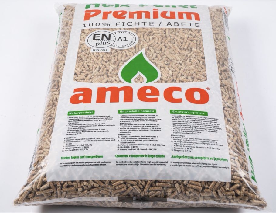 Peleti  rasinoase AMECO  A1 ENplus