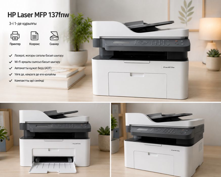 HP Ноудбук+HP Laser MFP 137 fnw принтері