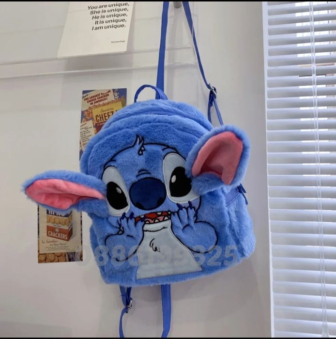 Плюшена детска Раница Стич, Stitch плюшена играчка Раница