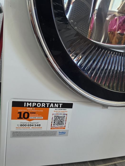 Uscator de rufe BEKO B5T48233WBPB EU, Pompa de caldura, 8 kg, 15 programe, Clasa C, alb