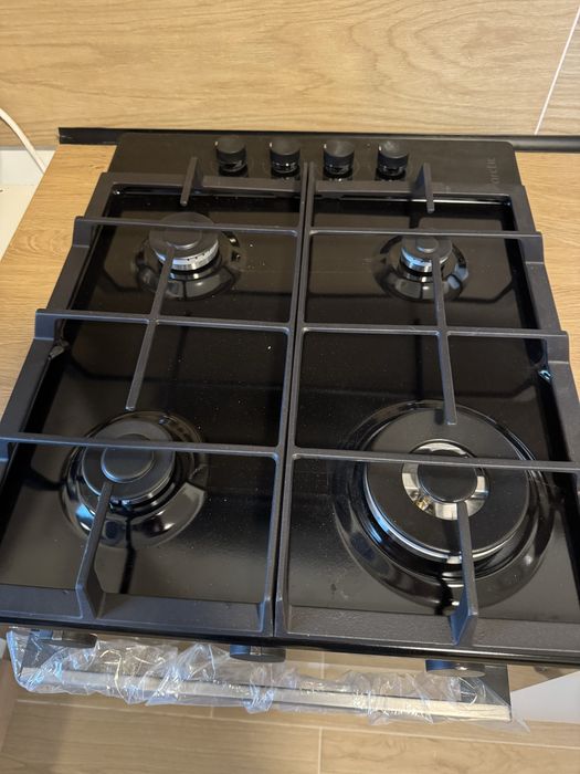 Pachet Cuptor incorporabil Arctic ARSE11130BD, 71 l, Electric, 6 functii, AquaDropClean, Grill, Timer, Clasa A + Plita incorporabila, Gaz + Hota