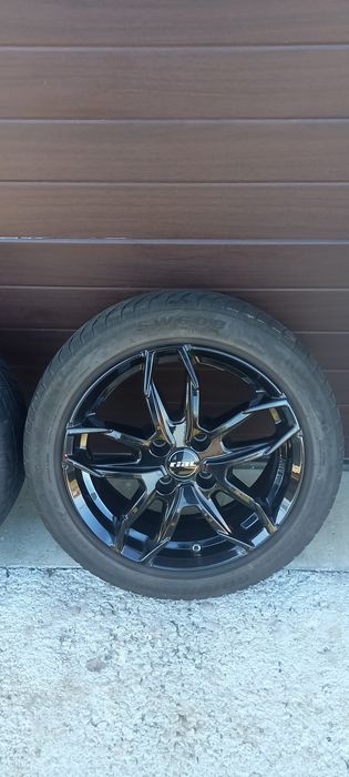 Jante aliaj negre 4X108 R16 Ford RIAL Lucca Diamant-Schwarz Lackiert