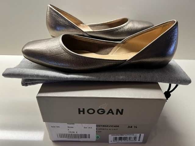 Balerini piele aurii dama HOGAN 35.5 (au fost expusi in magazin)