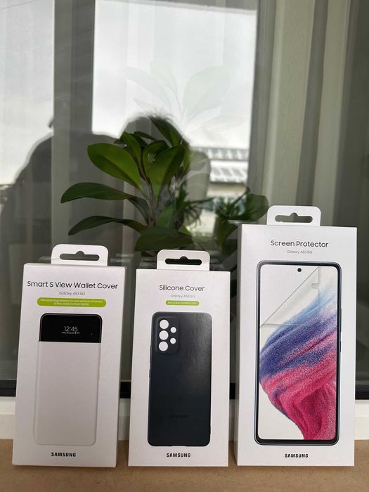 Folie + Husa Originala Silicone sau wallet cover  Samsung A53 5G