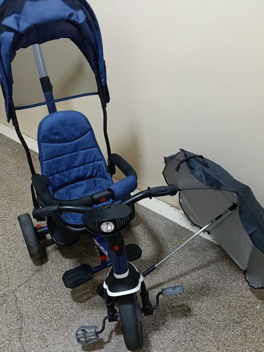 Tricicleta copii cu scaun reversibil Super Trike Albastru