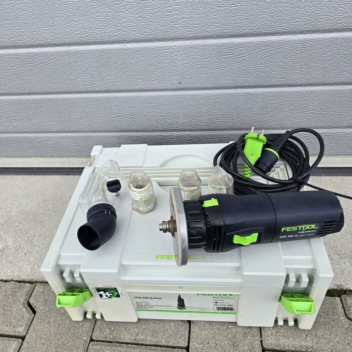Festool OFK 500 Q-Plus R3 - Masina de frezat muchii  450 W, - +4x Freze Profi