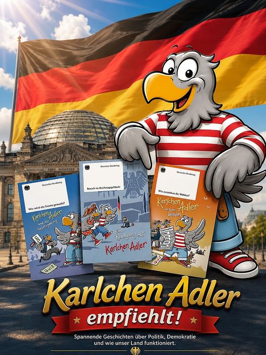 Комплект Комиксов для детей Karlchen Adler на Немецком языке.