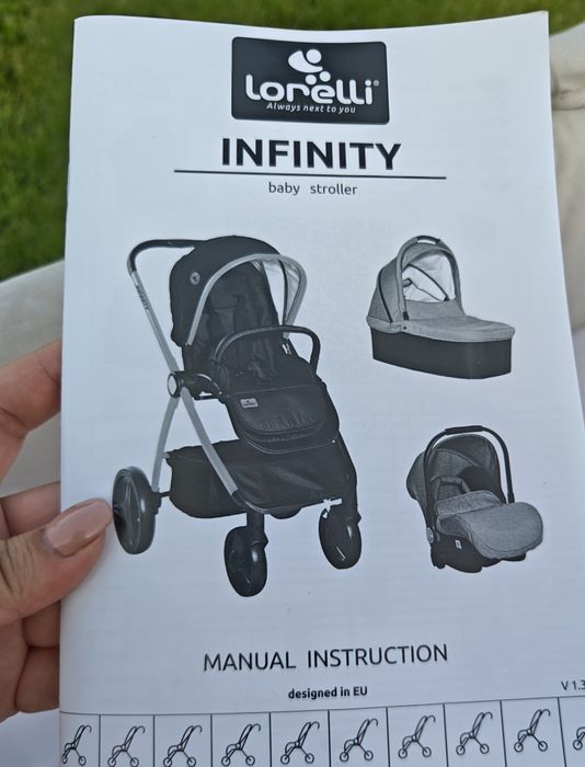 Количка за бебе Lorelli Infinity 3 в 1 беж