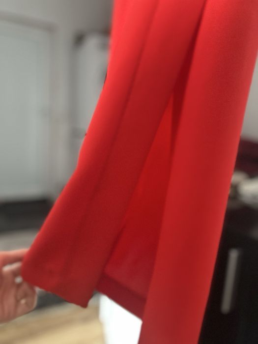 Червен дамски панталон хс