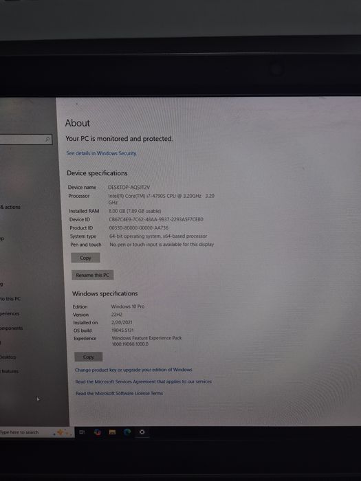 Pc HP eliteone 800 G1, i7-4660s