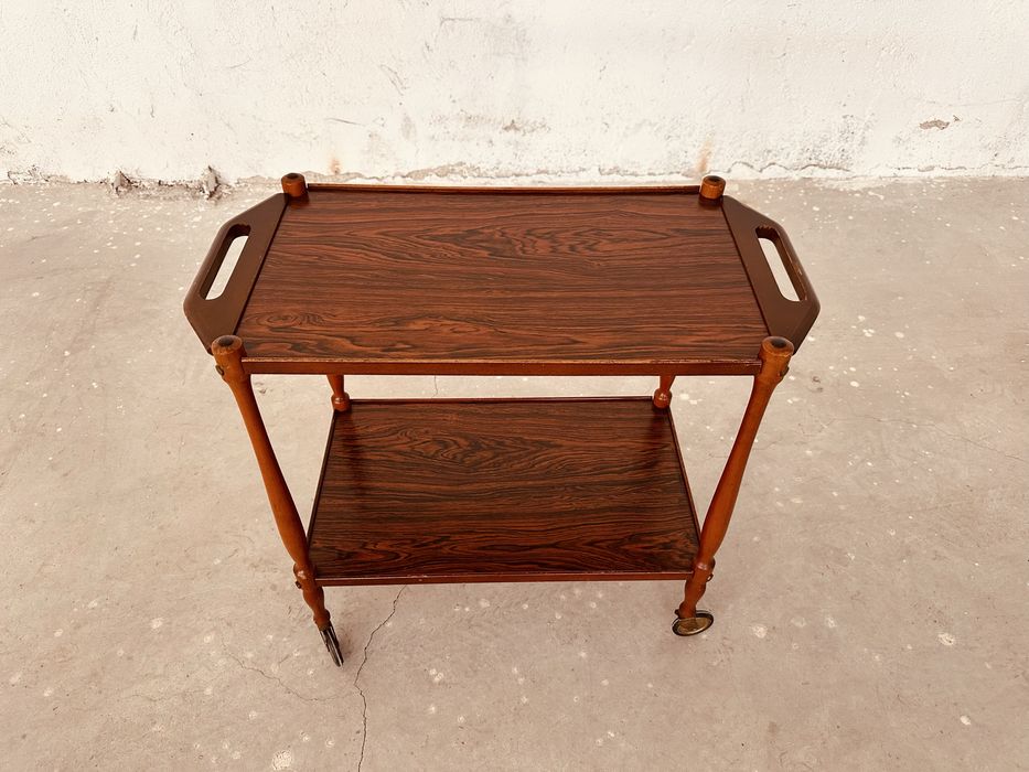Италианска винтидж сервираща количка / Bar Cart Mid-Century Modern – стил Ico Parisi