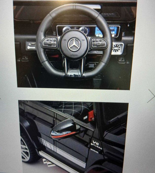 Акумулаторен джип Mercedes Benz G63,12V с меки гуми и кожена седалка