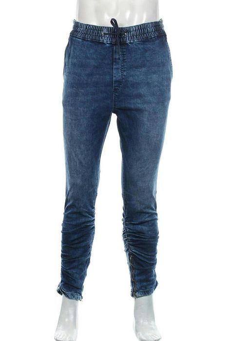 Мъжки дънки H&M HM джогър FOG Fear of God набрани с цип на крачола 32