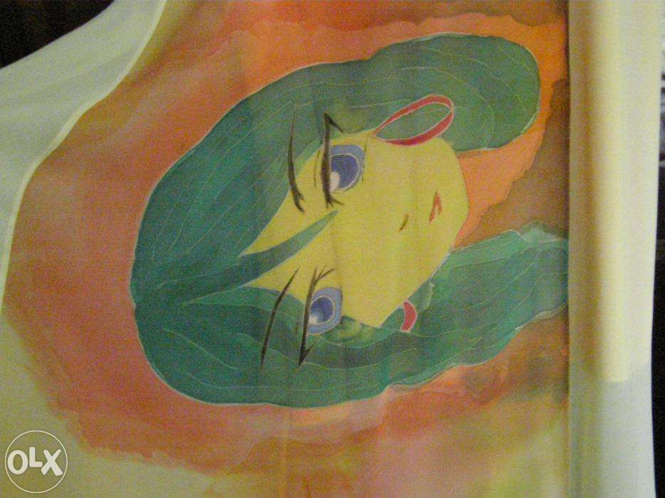 Аниме на шифоне. Юбка с батиком.