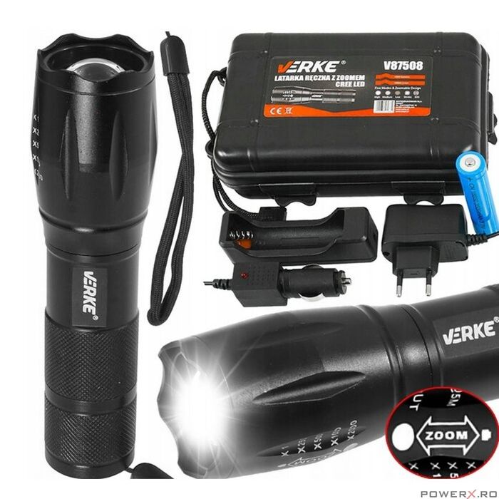 Lanterna, lupa Led, reincarcabila, Verke