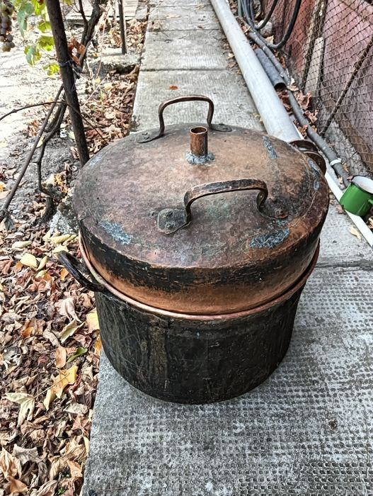 Cazan de cupru 110 litri - Butoi stejar 300L - Zdrobitor struguri