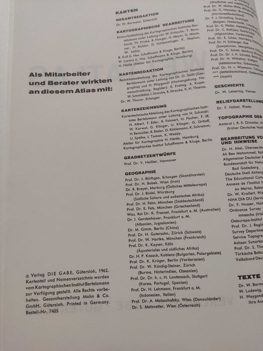 Детайлен Атлас на света 320стр. старо немско издание 1962г. Чисто нов