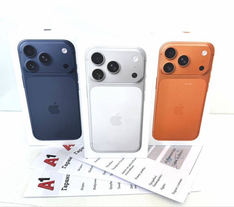 НОВ! iPhone 17 Pro 256GB Silver / Orange / Blue ГАРАНЦИЯ 24 Месеца!