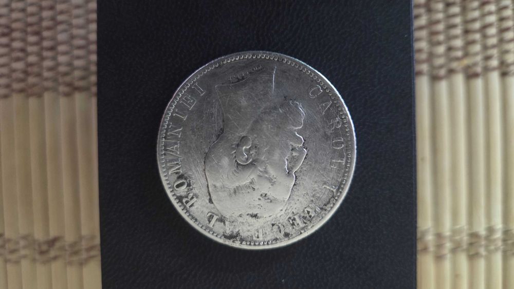 Moneda argint 5 lei 1881