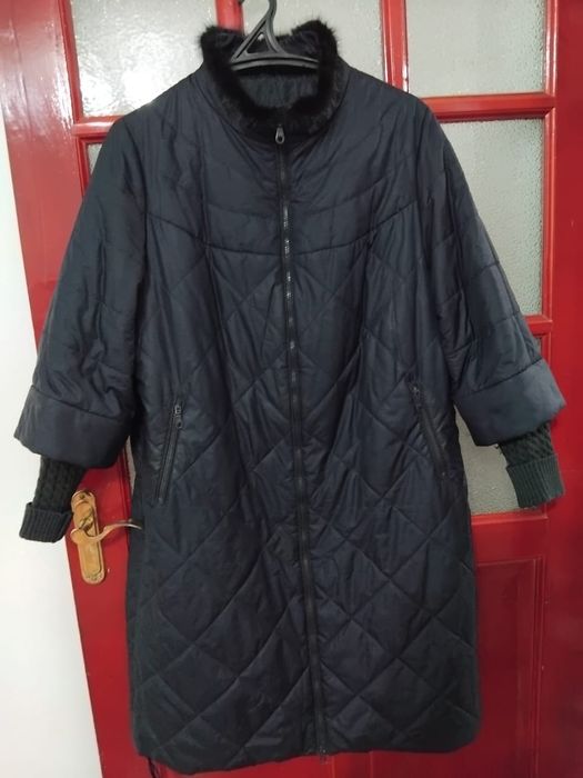 Продам синее балониевое пальто