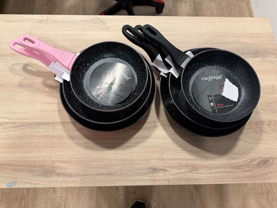 Комплект тигани с мраморно покритие