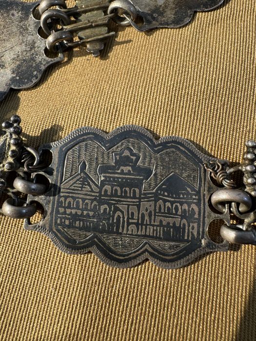 Антикварный серебряный женский ремень 19 века