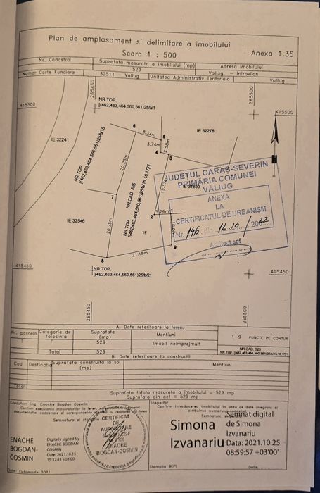 Teren de vanzare in Valiug , zona Crivaia p 22.300 euro. Ideal pentru o cabana , sau loc de gratar .